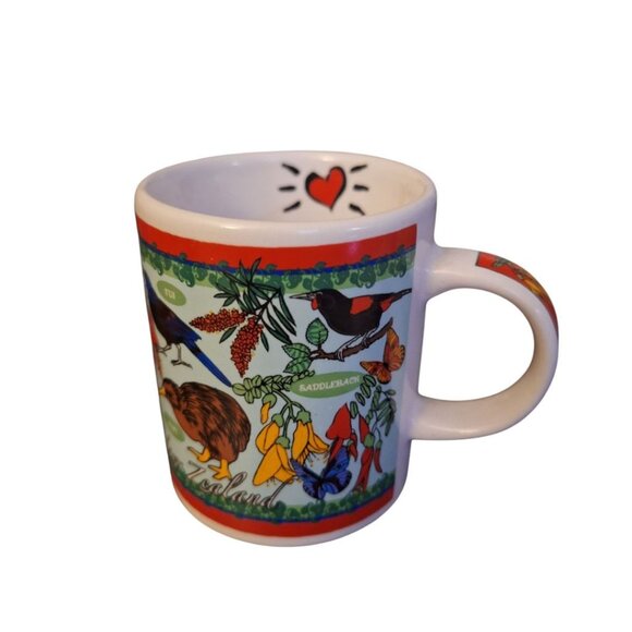 New Zealand Mug Cup Mini Espresso Vintage Set of 3 Unmarke Small Kiwi Bird Sheep - Picture 8 of 9